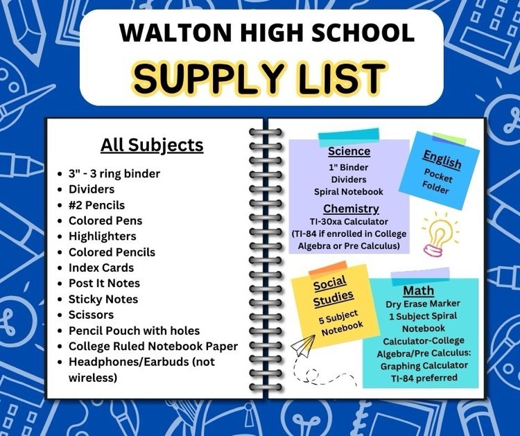 2026-2027 Supply List