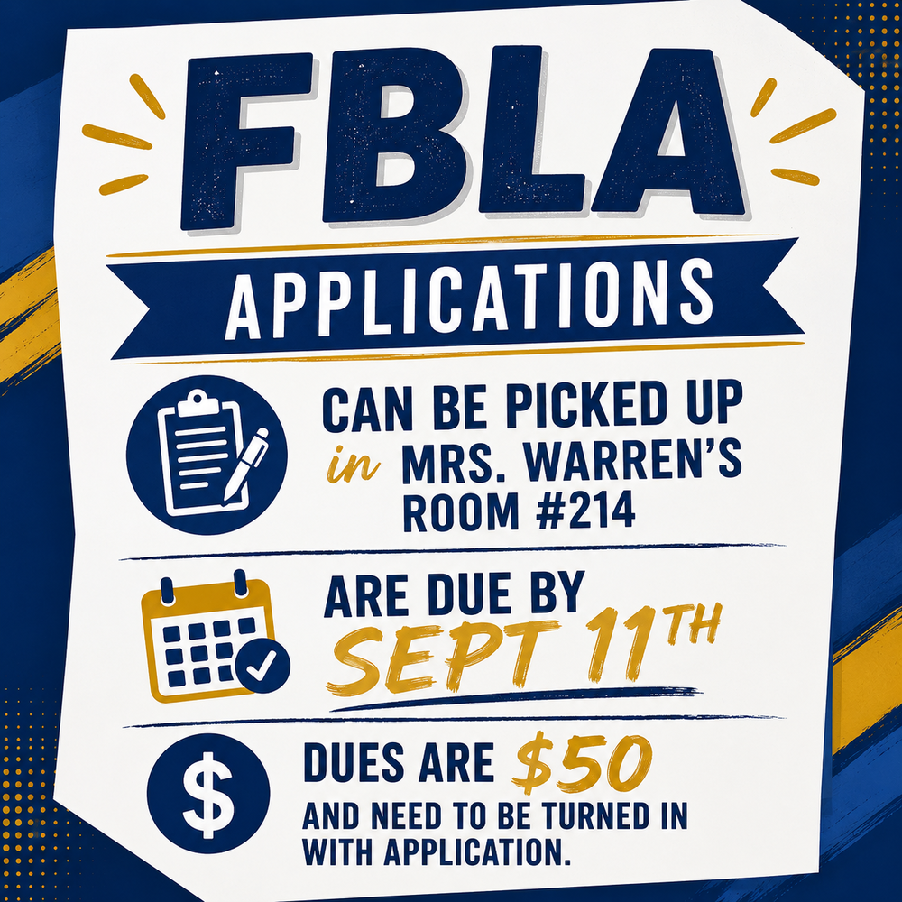FBLA Deadline - Sept. 11