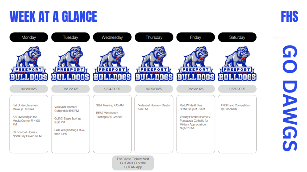 WEEK AT A GLANCE