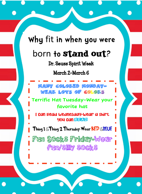 Dr. Seuss Spirit Week