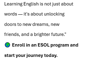 ESOL-English
