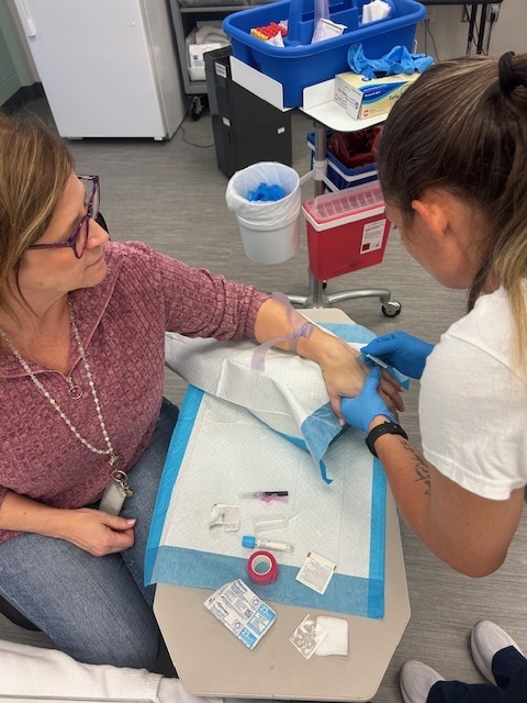 Phlebotomy students