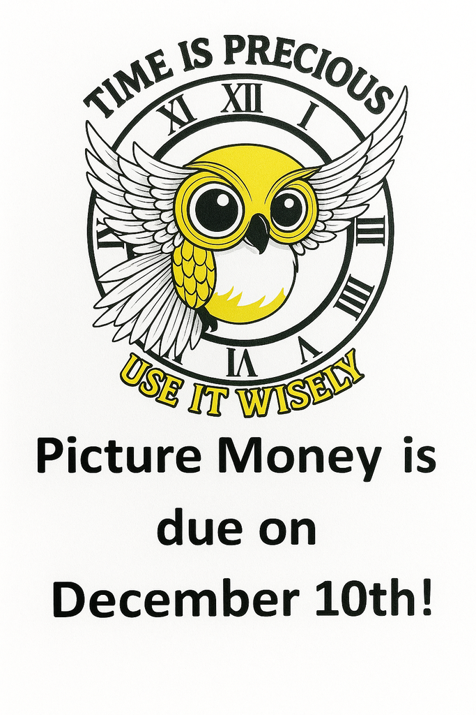 Picture money due December 10th