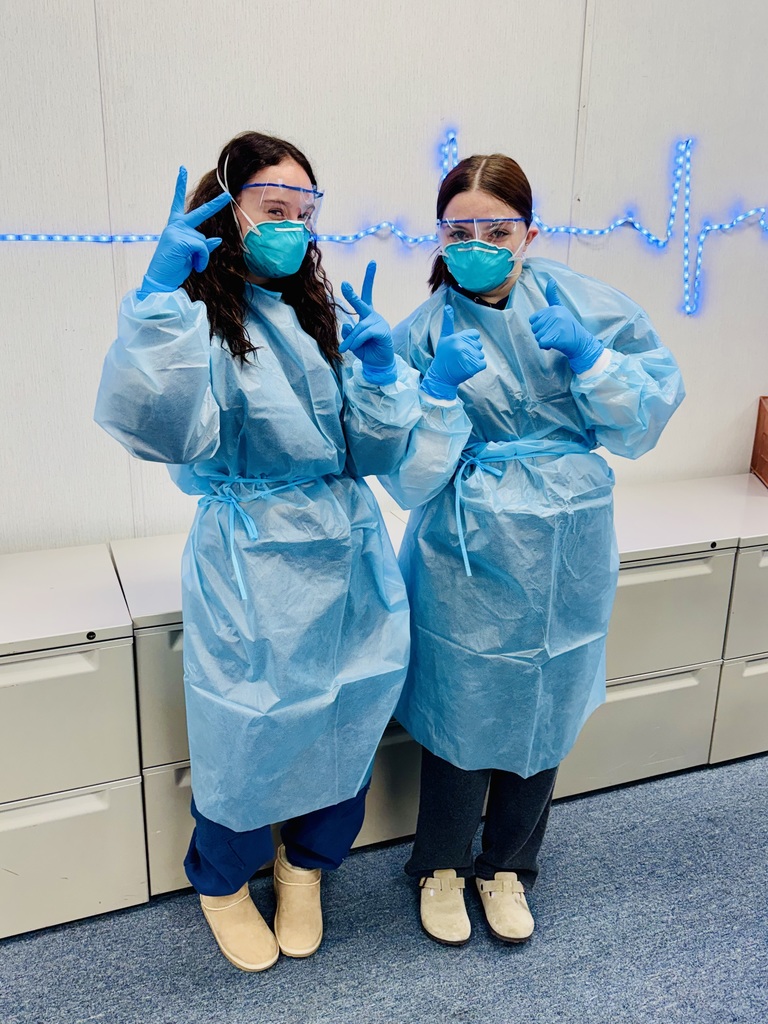 PCT students learning about PPE.