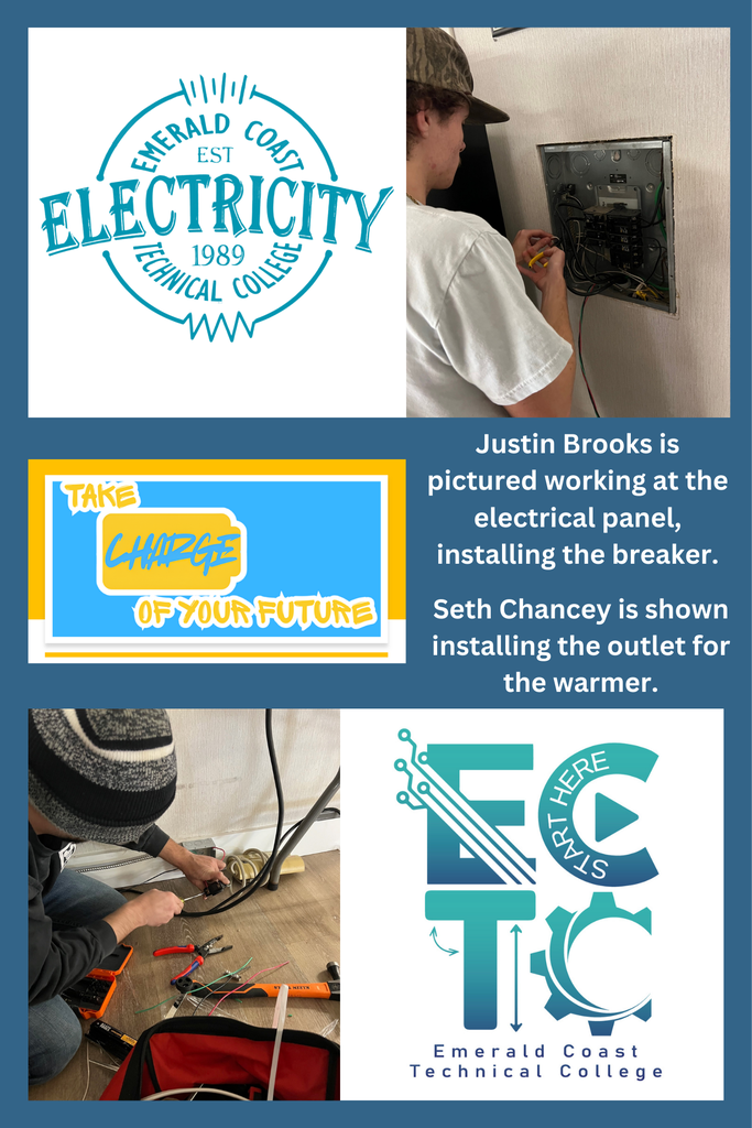 ECTC Electricity students working at The Academy.