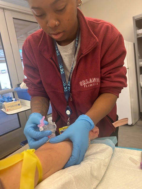 Phlebotomy students