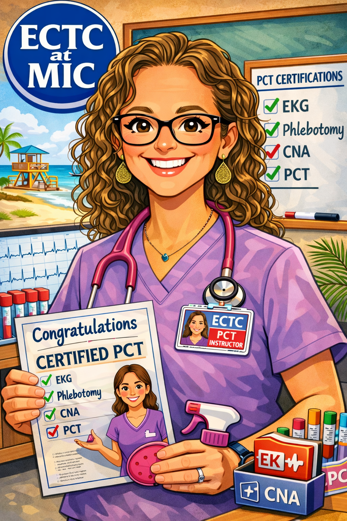 ECTC staff caricature