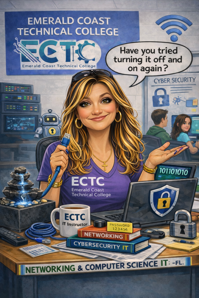 ECTC staff caricature