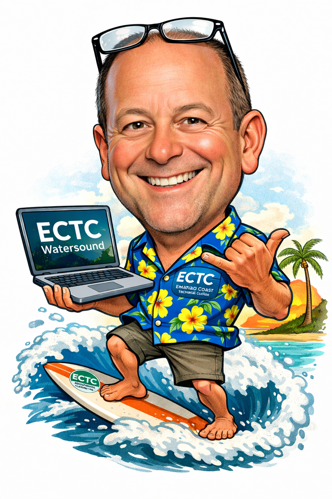 ECTC staff caricature