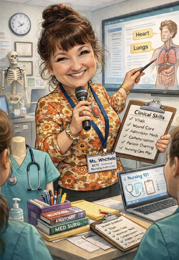 ECTC staff caricature