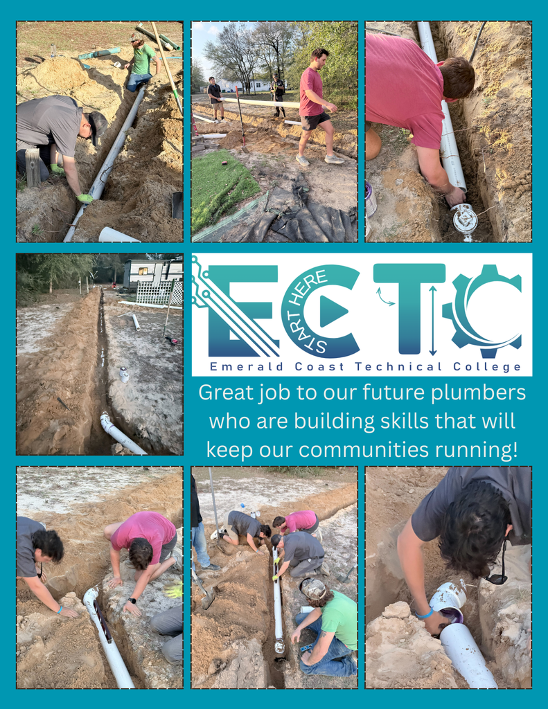 ECTC Plumbing students working in the community!