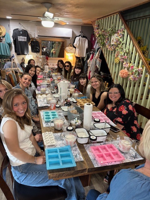 Cosmetology students at The Little Yellow Bench Co.