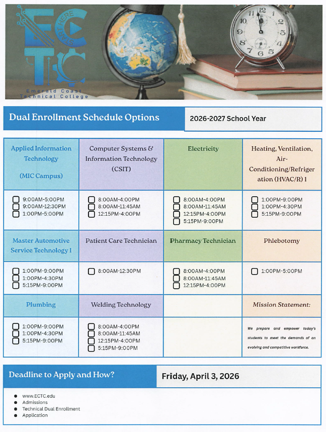 Dual Enroll at ECTC!
