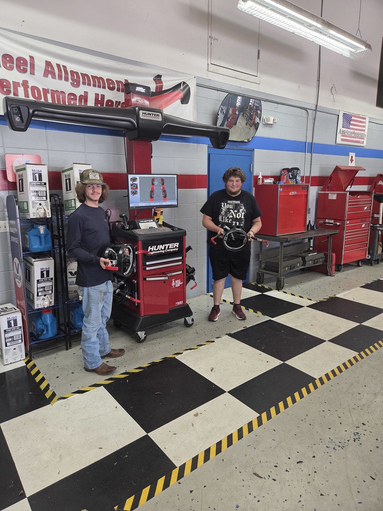 Auto Students working in the shop at ECTC!