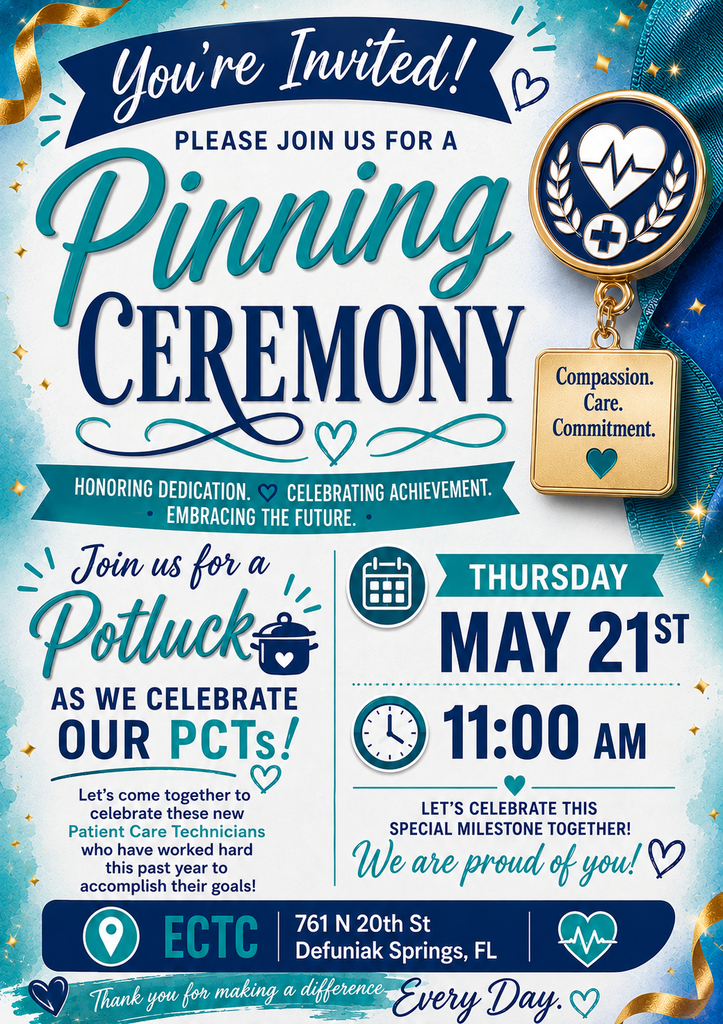 PCT Pinning Ceremony Invite