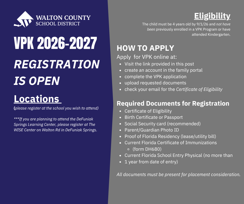 VPK Registration Information