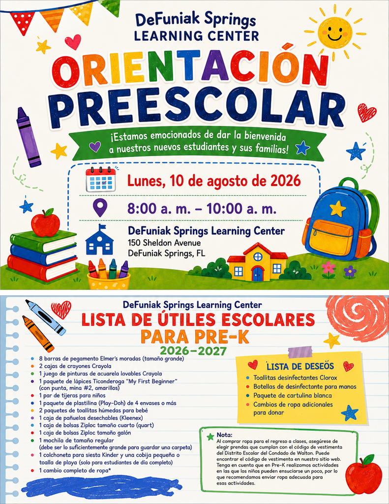 2026-2027 Orientation/Orientación del Año Escolar 2026-2027