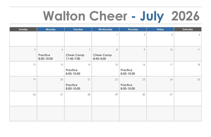 Cheer - July 2026