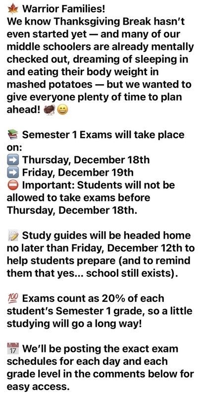 Semester Exam Schedule
