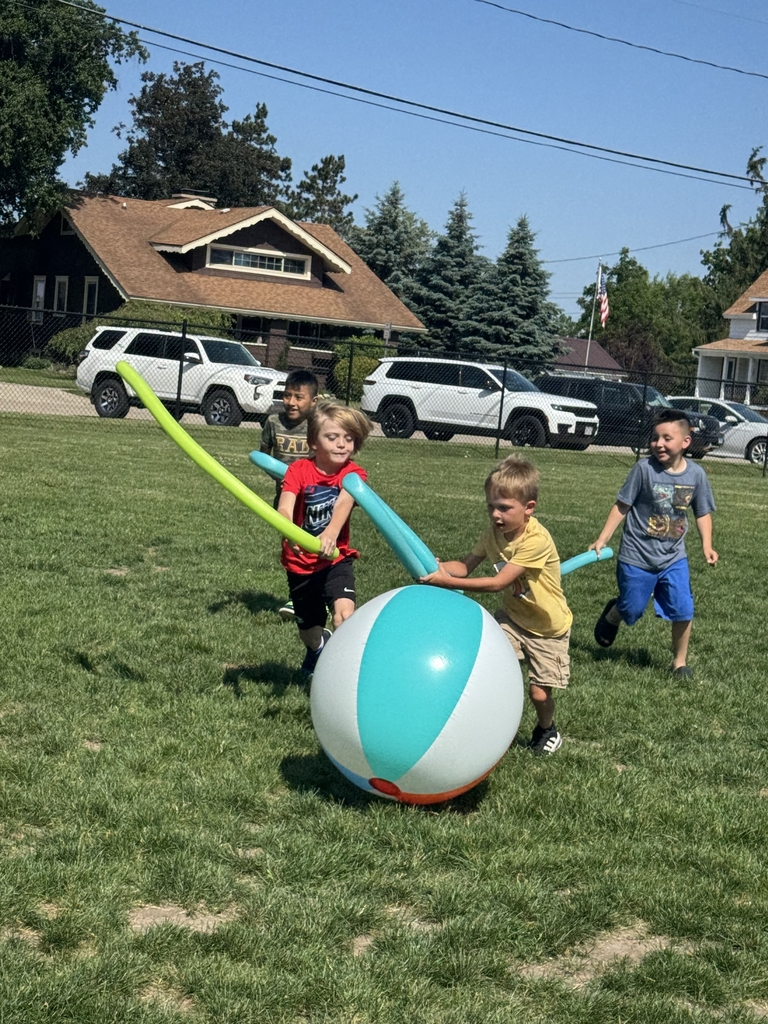Camp Walworth playing pool noodle soccer