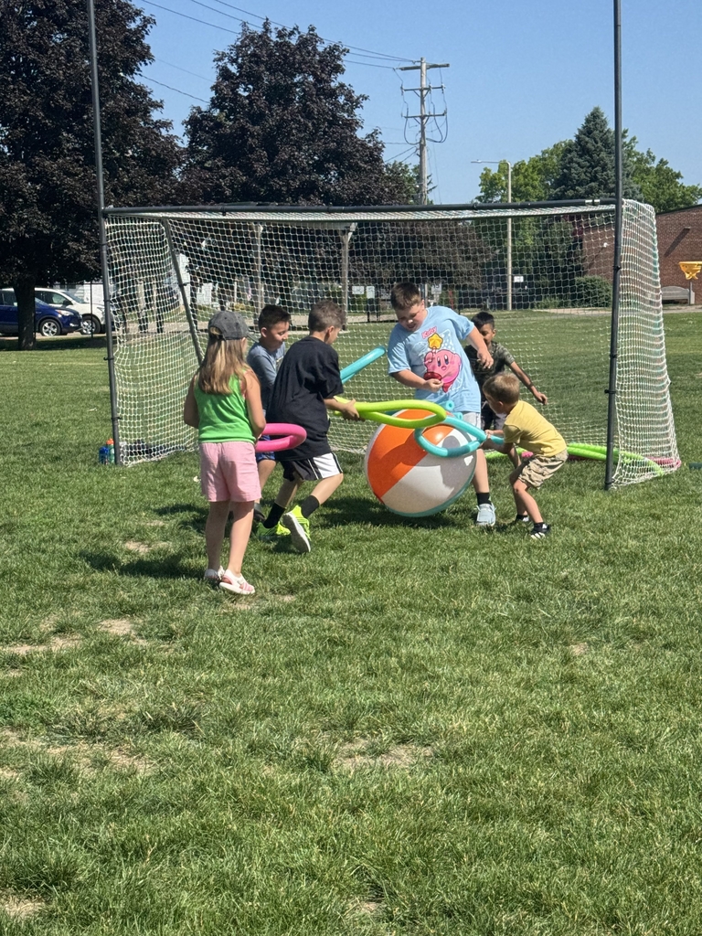 Camp Walworth playing pool noodle soccer