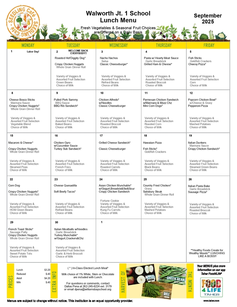 Lunch Menu