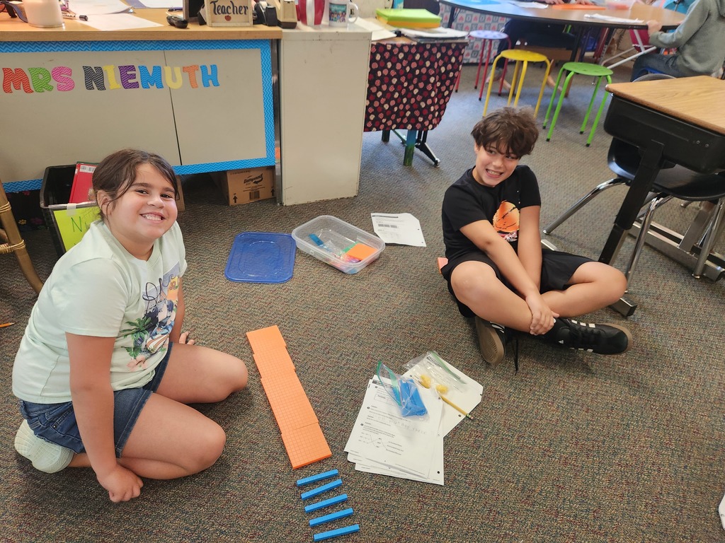Mrs. Niemuth's 3rd graders enjoyed kicking off Math this school year with reviewing Place Value.