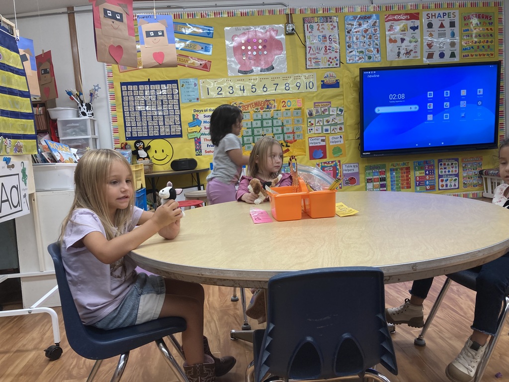 playing with puppets