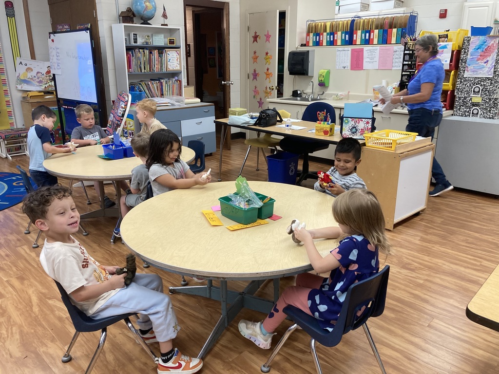 playing with puppets