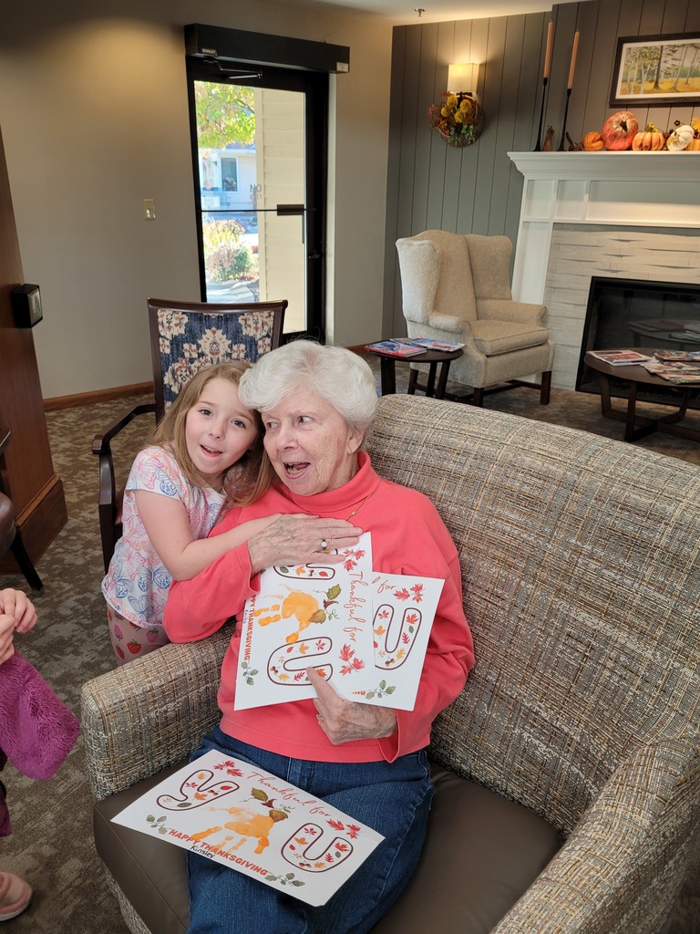 Kindergartener with a resident