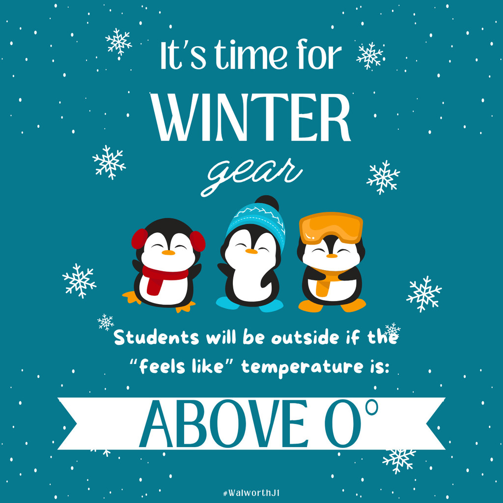 students will be outside above 0°