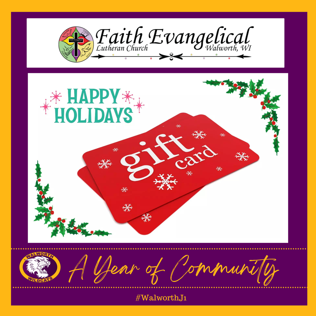 A Year of Community ~ Faith Evangelical Lutheran Church - Gift Cards