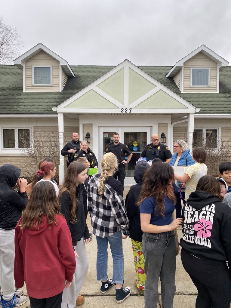 Giving their bags to our local police officers