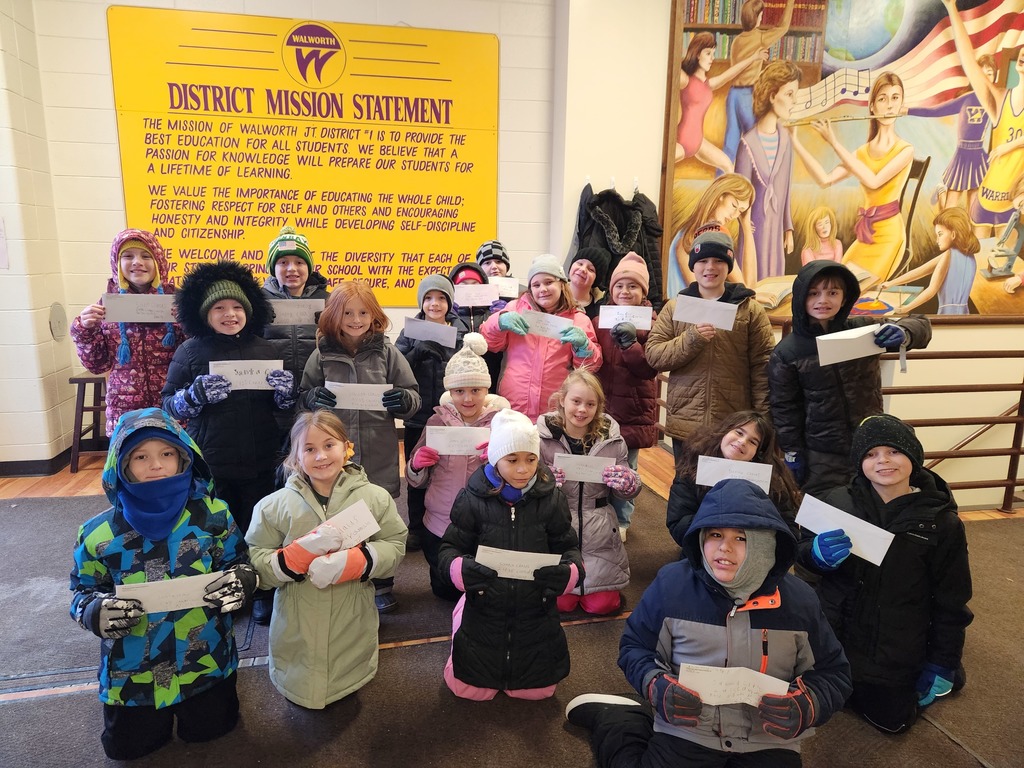 students with Santa letters