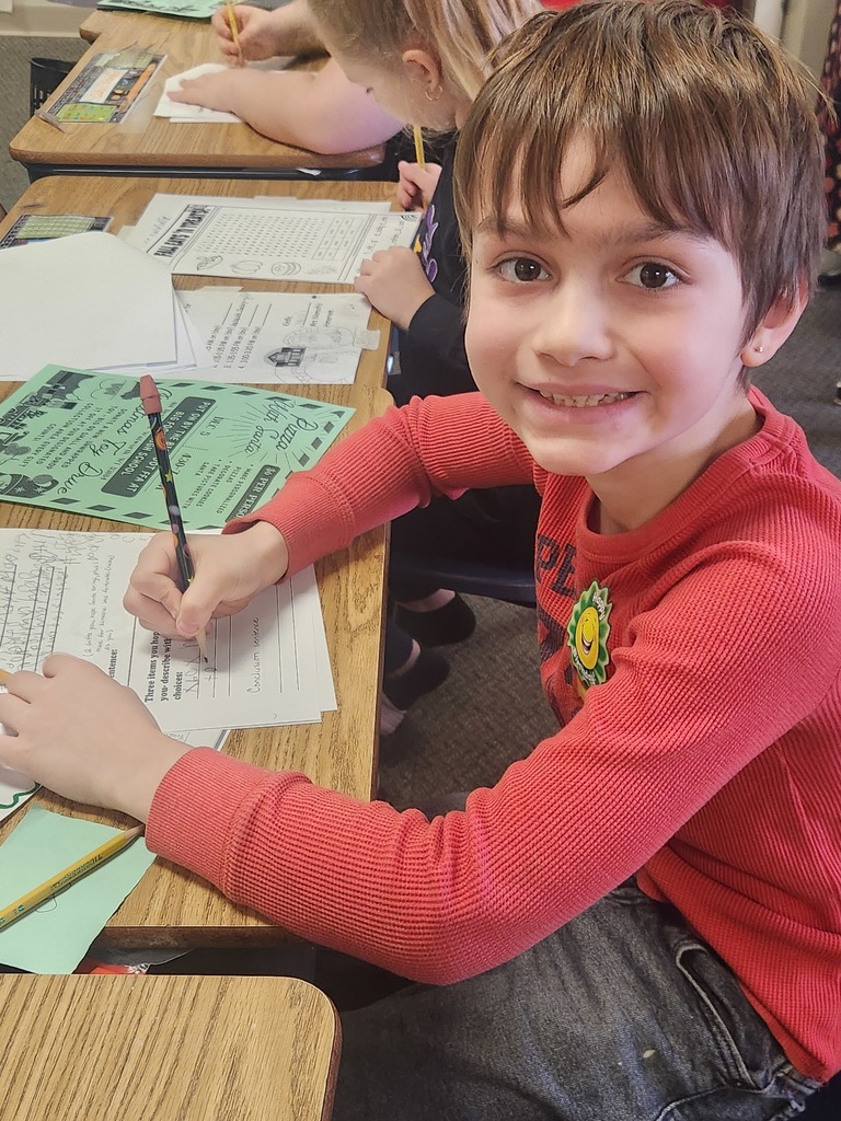 student writing a letter