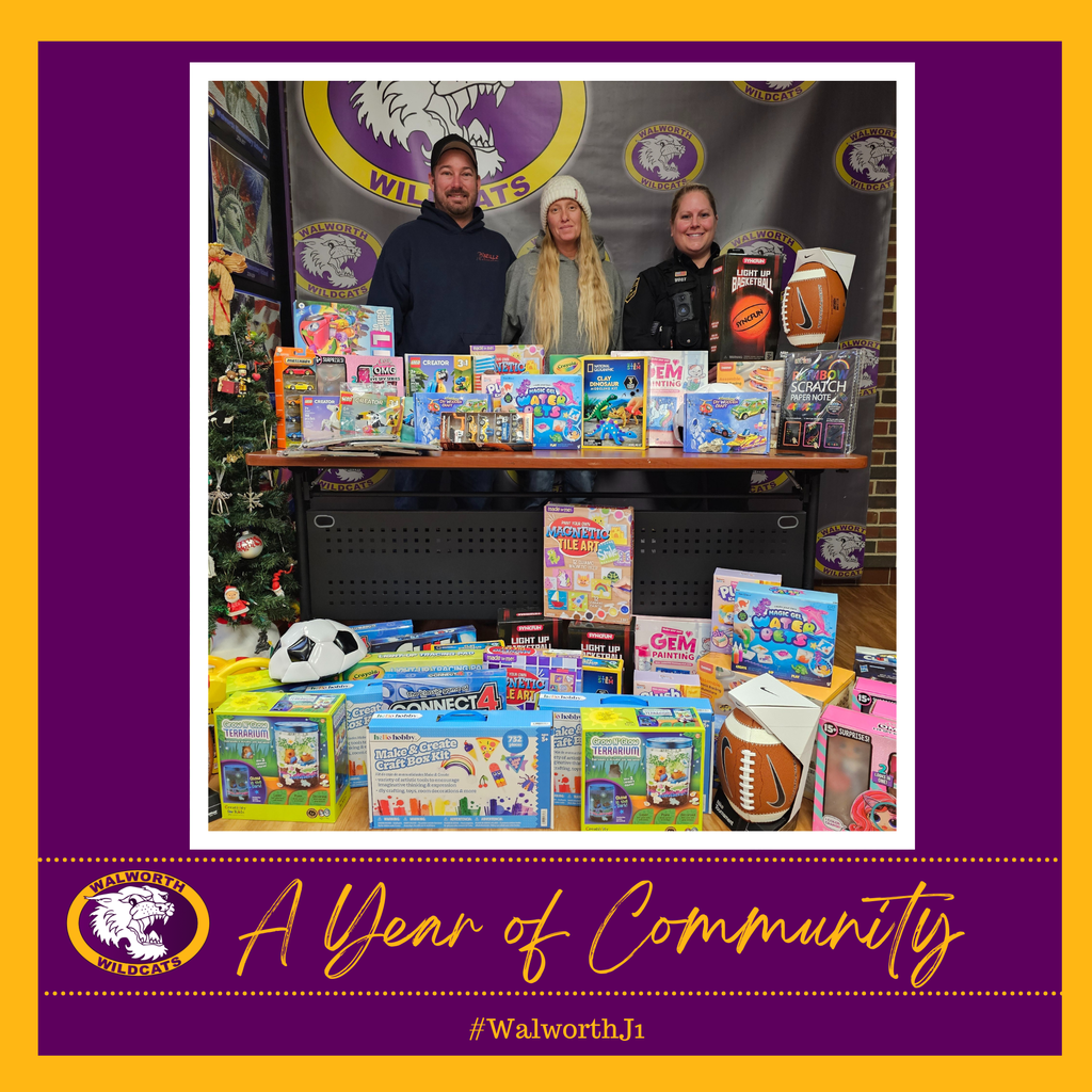 A Year of Community ~ O'Neillz Automotive and Walworth PD for Christmas Gifts for Students
