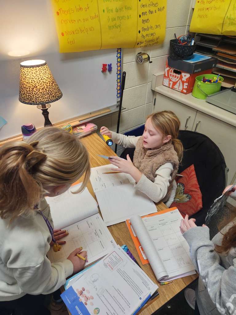 three student doing a light experiment