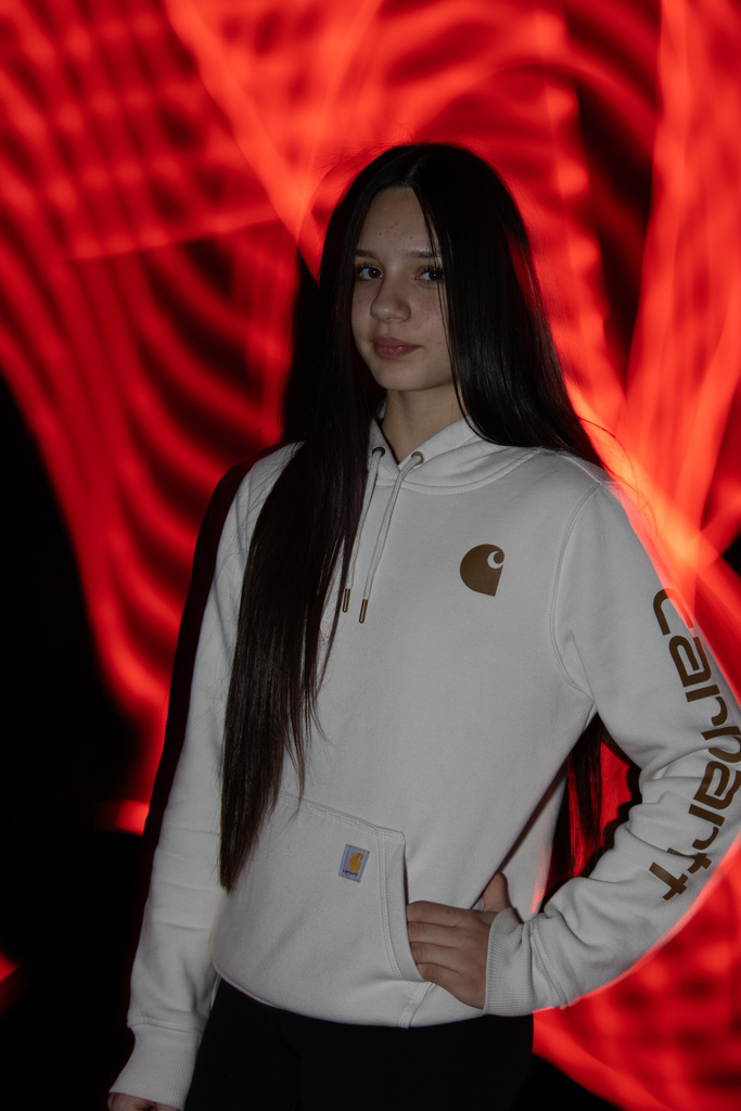 Art Club light painting at the high school.