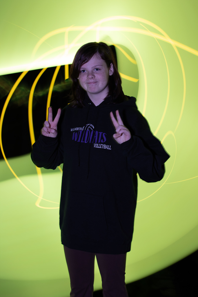 Art Club light painting at the high school.