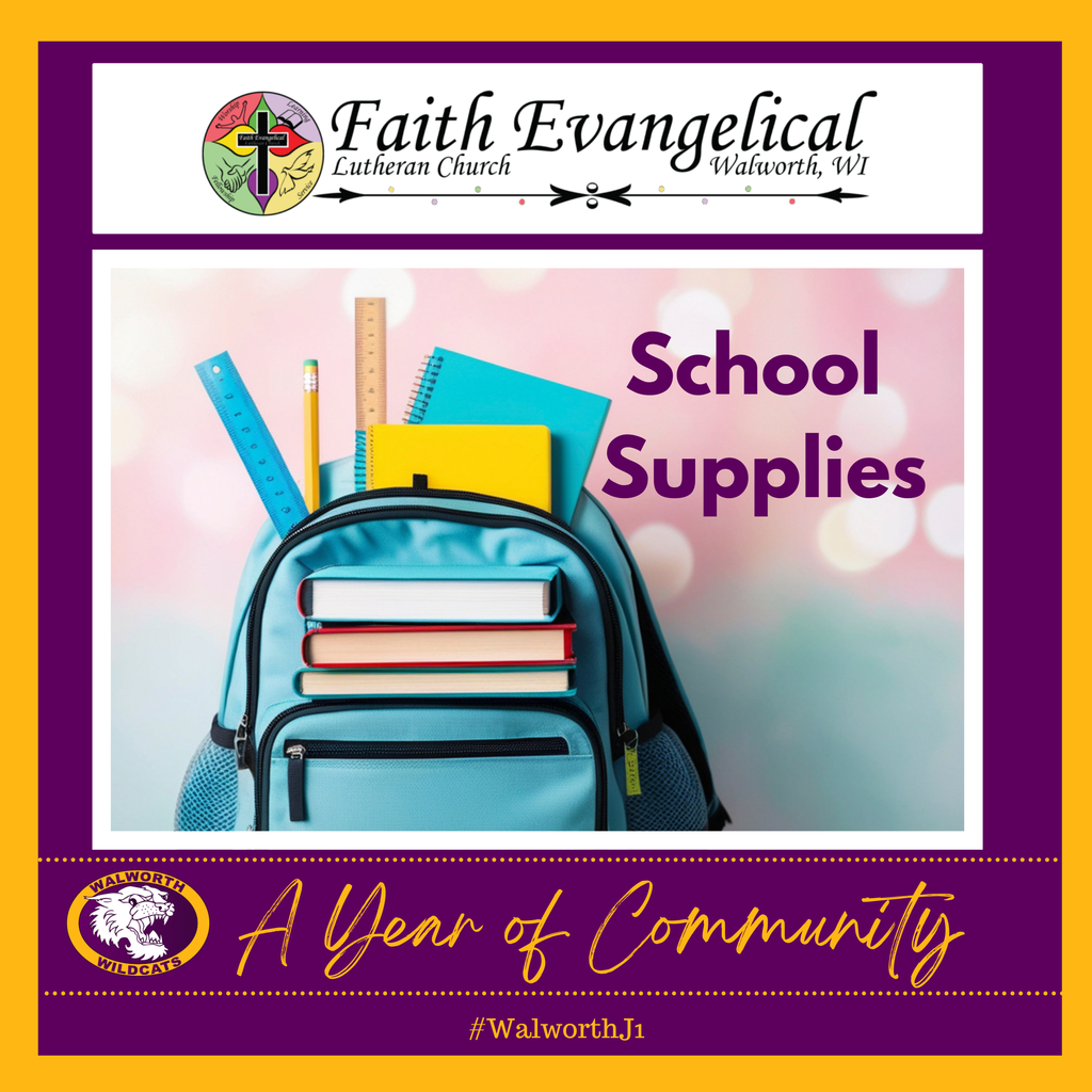 A Year of Community ~ Faith Evangelical Lutheran Church - School Supplies