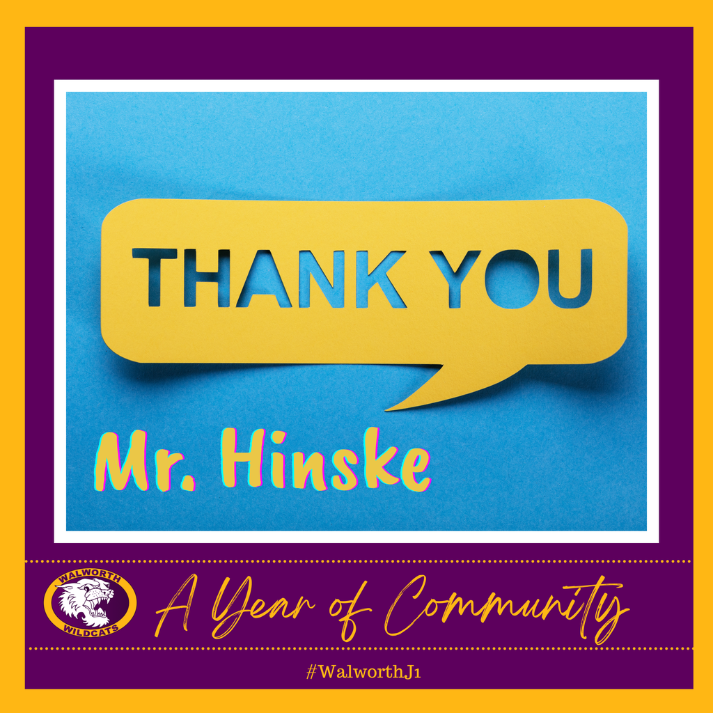 A Year of Community ~ Mr. Hinske - Dedication 
