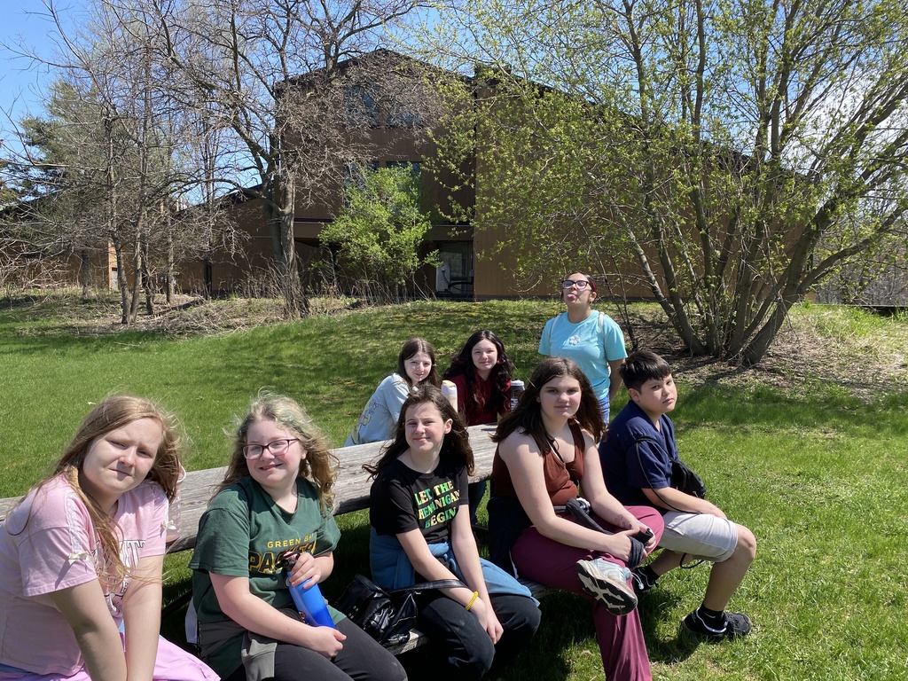 Students on a bench at Havenwood State Forest