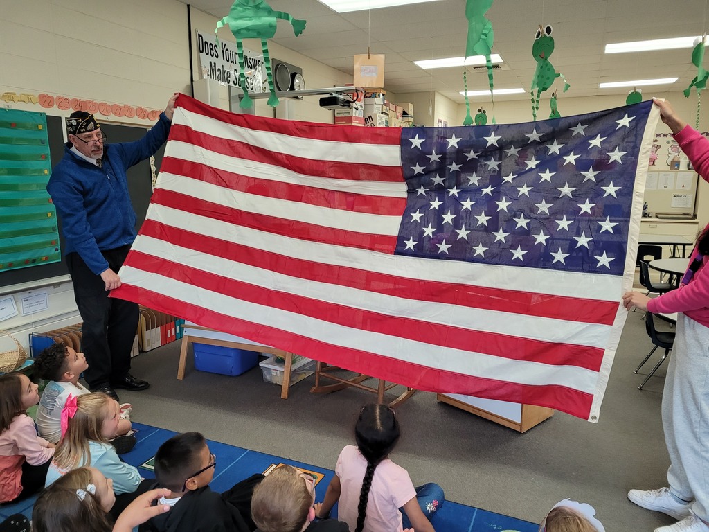 Mr. Kahl demonstrating flag folding