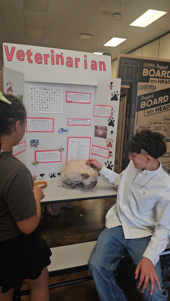 Students at the career fair.