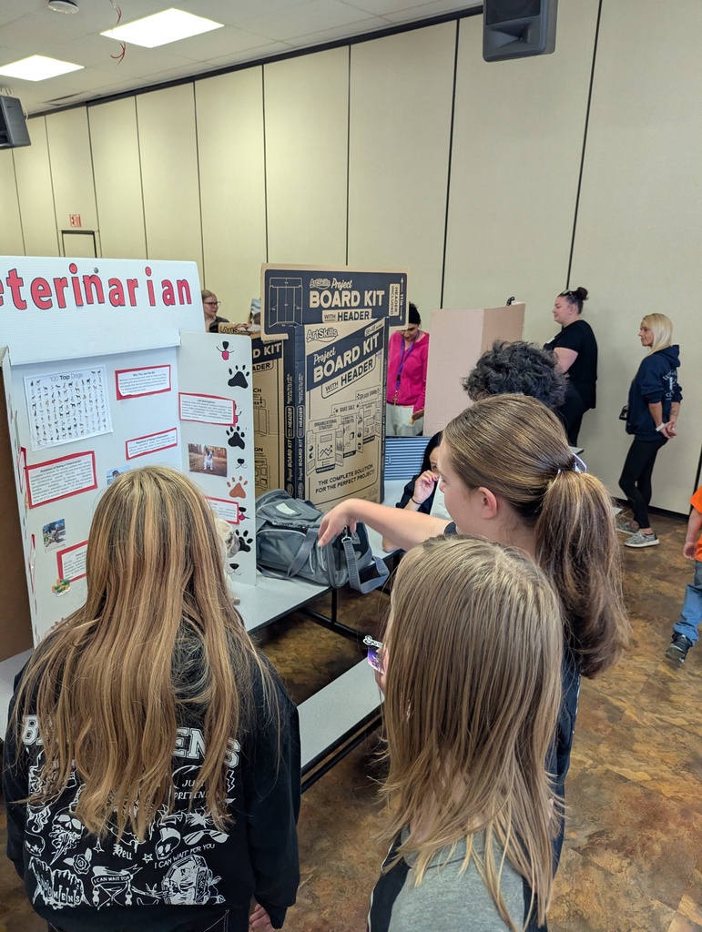 Students at the career fair.