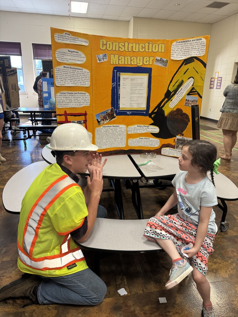 Students at the career fair.