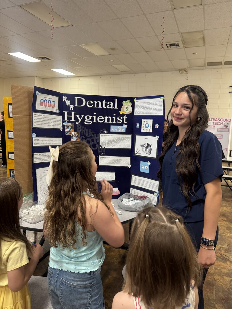 Students at the career fair.