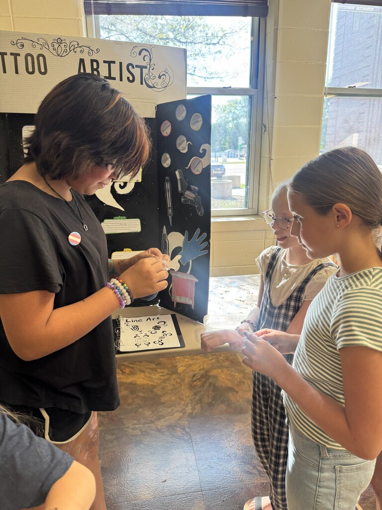 Students at the career fair.