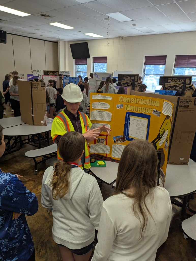 Students at the career fair.