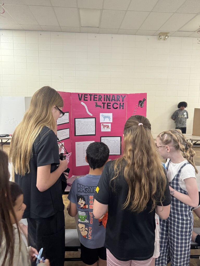 Students at the career fair.